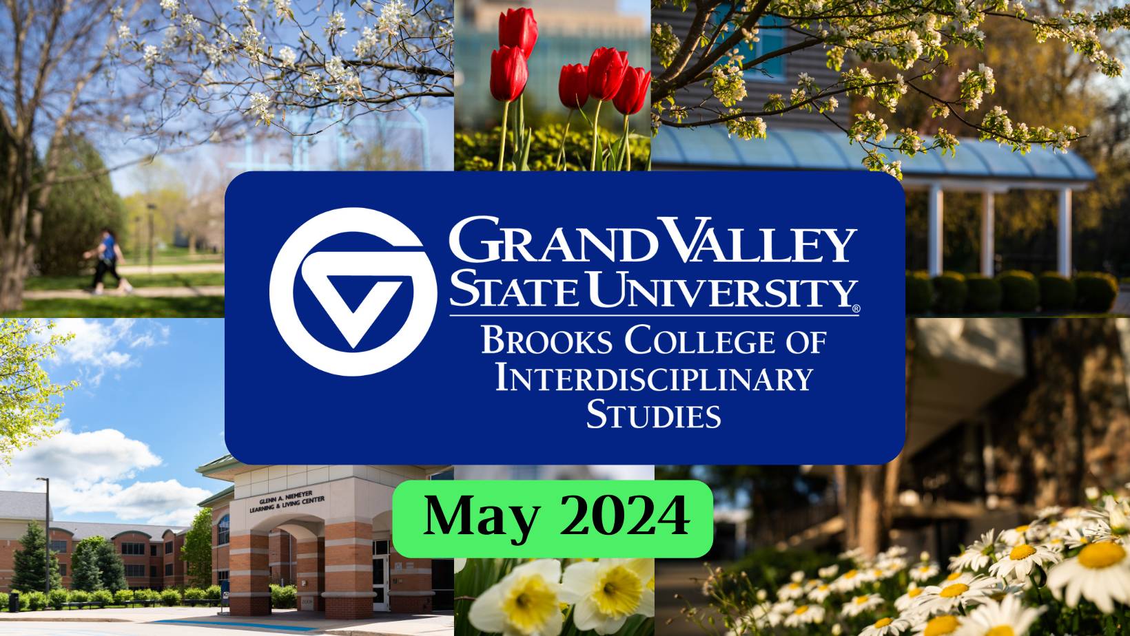 May 2024 Brooks College Newsletter header - collage of spring campus pictures